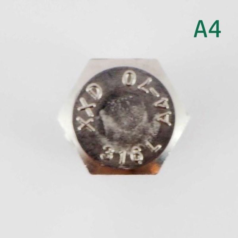 M5x30 Sekskantskrue 10 stk  Syrefast A4