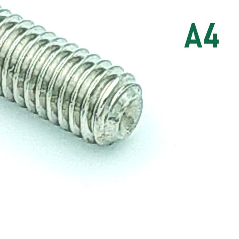 M4x6 Settskrue 2 stk Syrefast A4