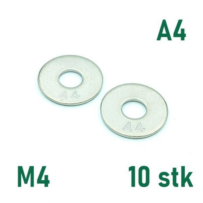 Hovedbilde M4 Planskive 10 stk Syrefast A4
