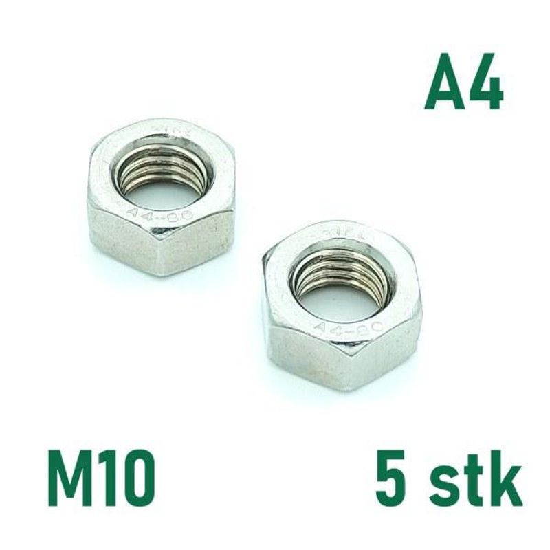 M10 Mutter 5 stk  Syrefast A4